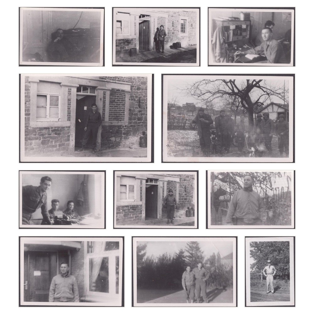 WWII 11 Photo Lot US Army Field Artillery FDC Rimburg Holland Germany 1944 Named